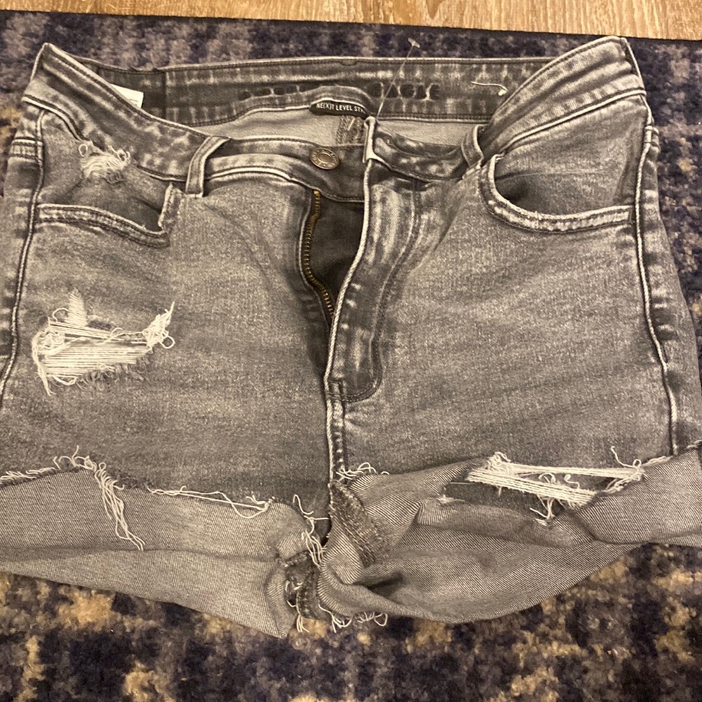 Gray denim jean shorts